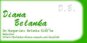 diana belanka business card